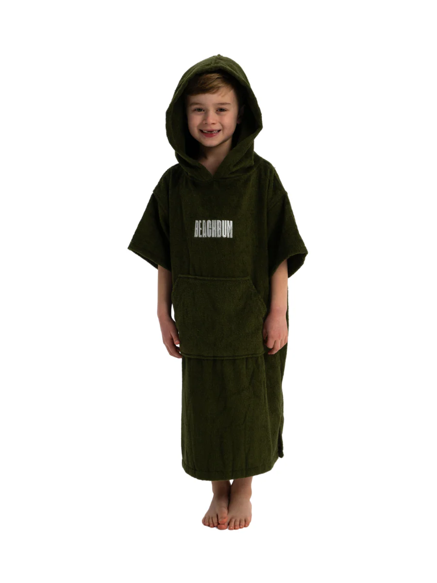 BEACHBUM KIDS TOWEL ROBE - OLIVE GREEN - Image 3