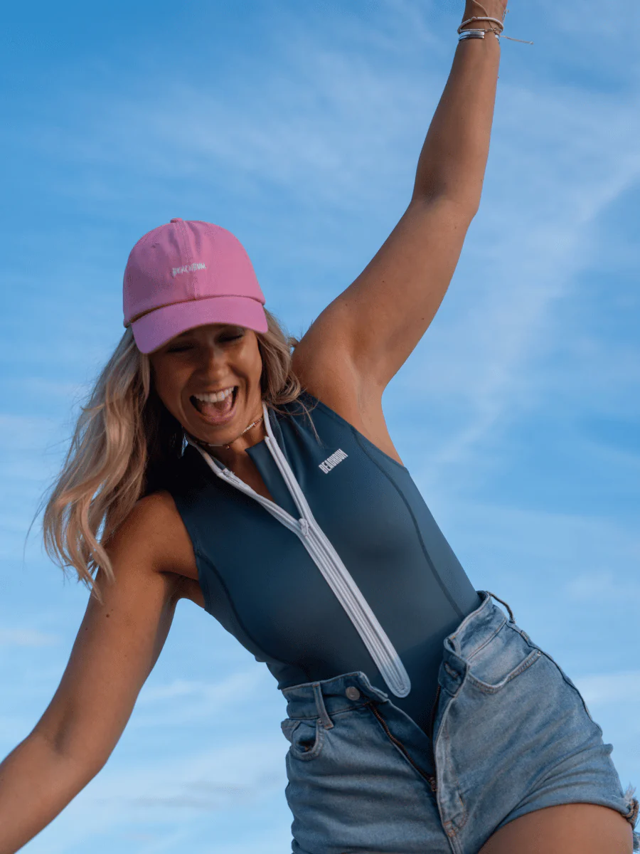 SLEEVELESS SWIMSUIT - AZURE BLUE - Image 8