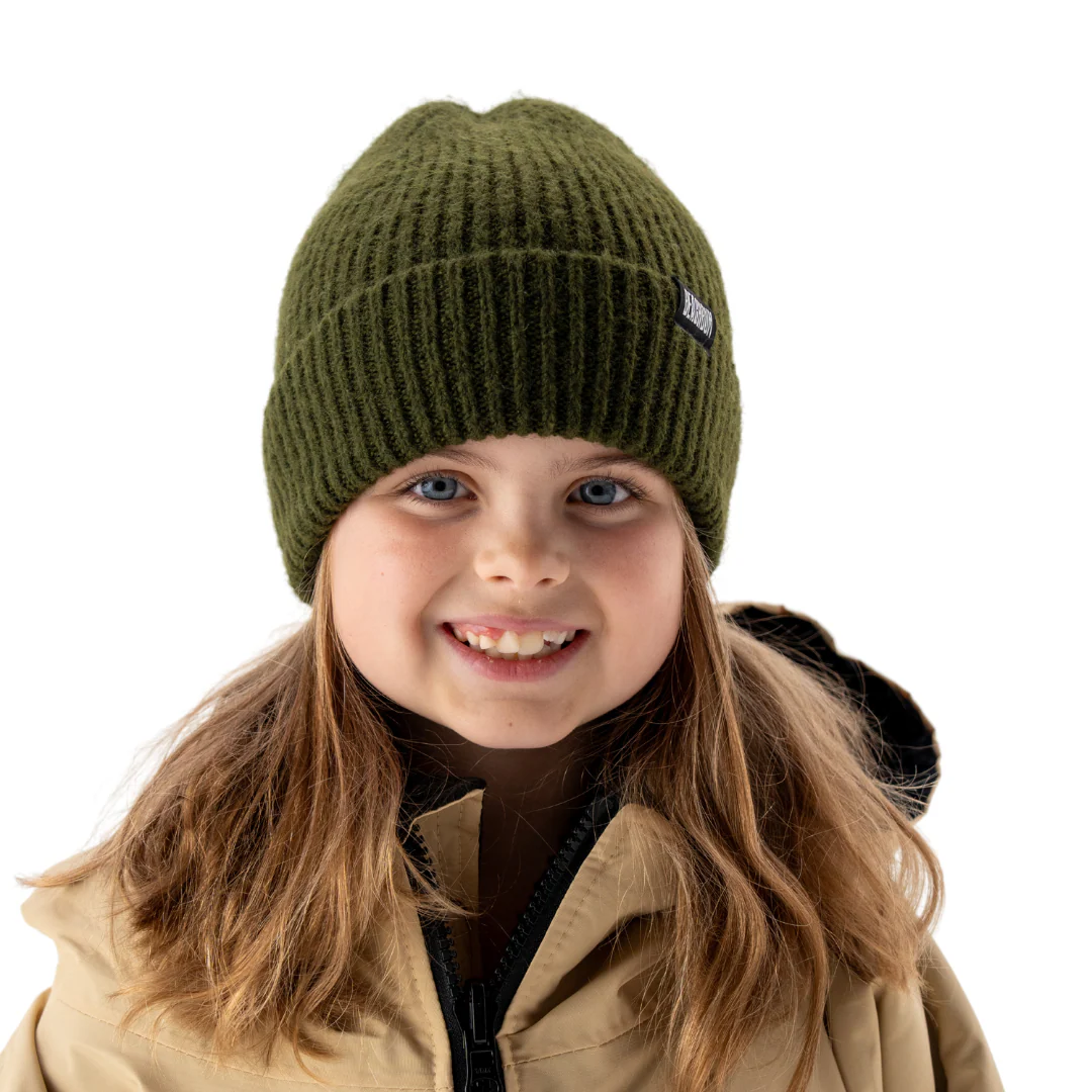 KIDS OLIVE GREEN - BEANIE - Image 4