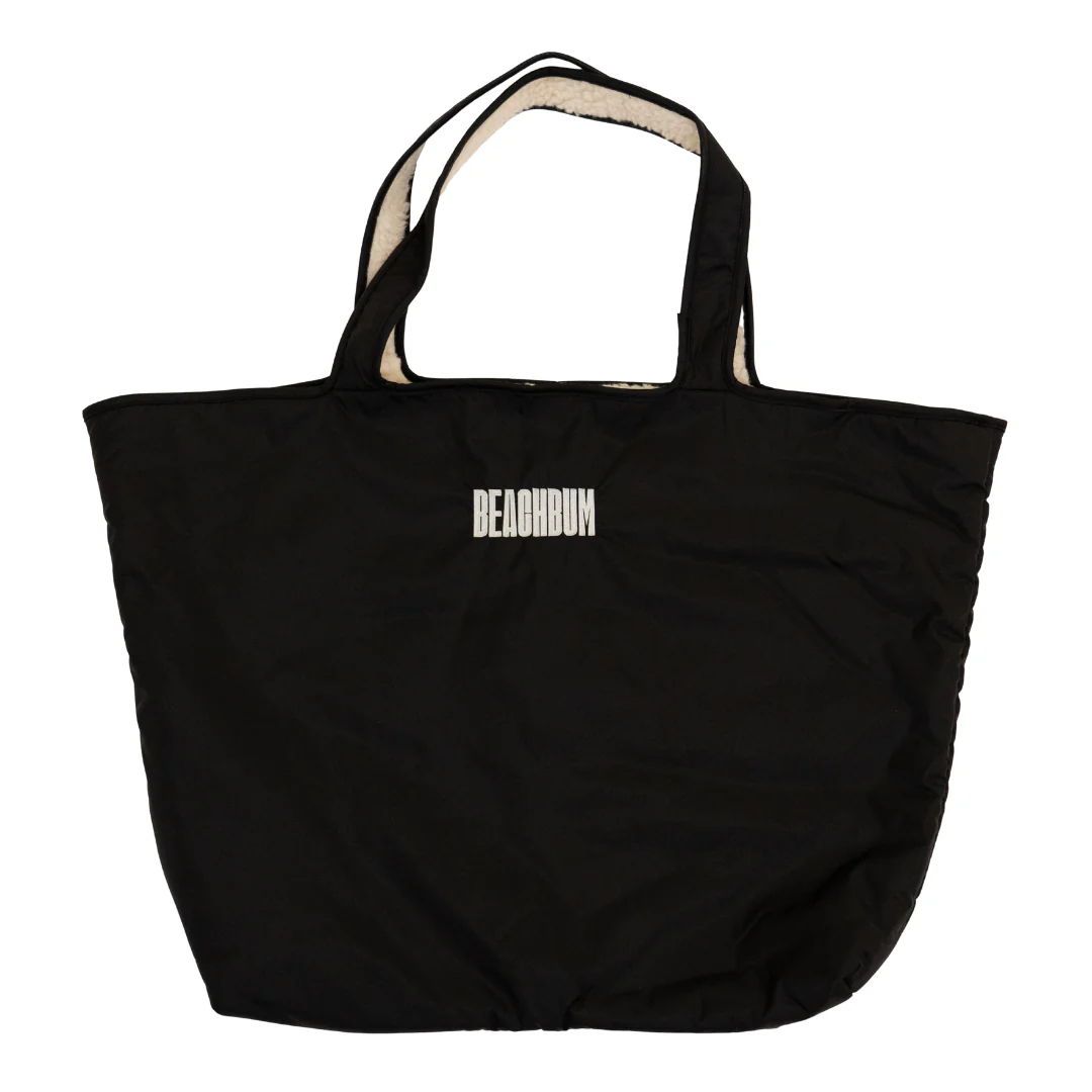 RECYCLED REVERSIBLE TOTE BAG - BLACK - Image 6