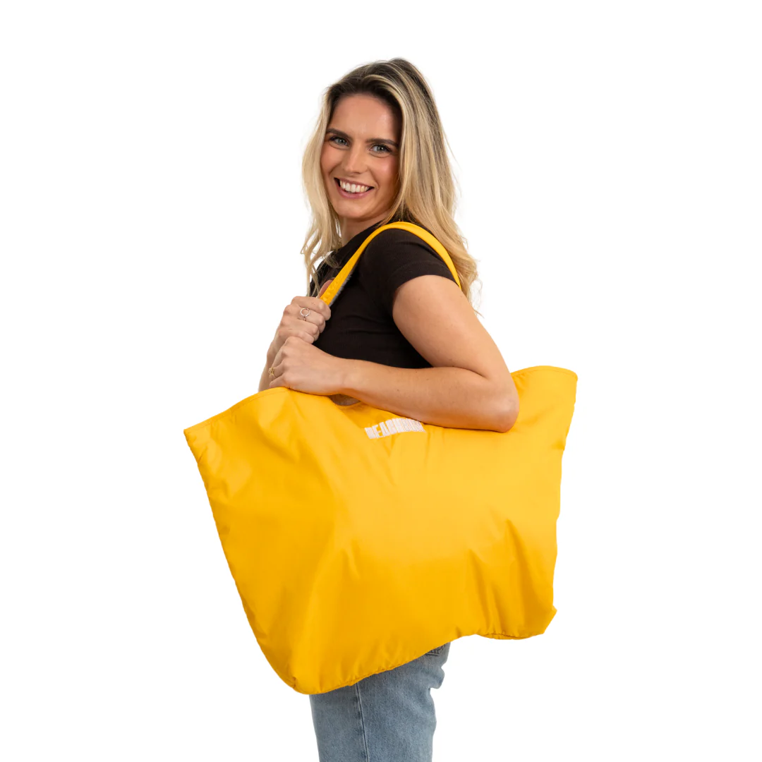RECYCLED REVERSIBLE TOTE BAG - MANGO - Image 3