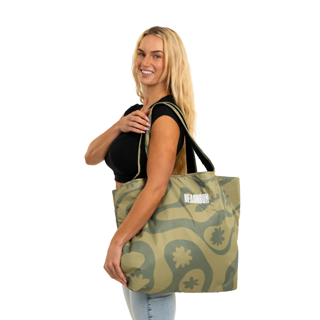 RECYCLED REVERSIBLE TOTE BAG - MINT - CORAL COLLECTION - Image 4